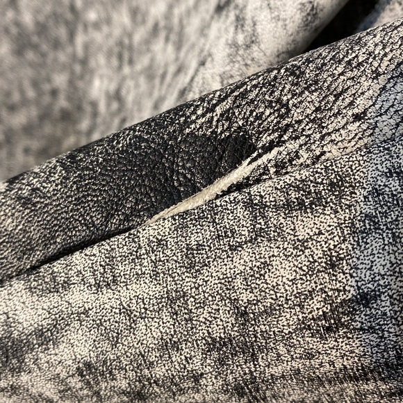 Francis Leon leather jacket grey and black size 1 - Picture 11 of 14